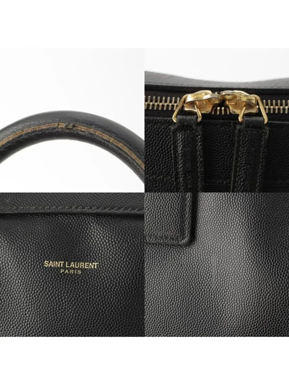 Saint Laurent Classic Museum Flat Leather Briefcase Black